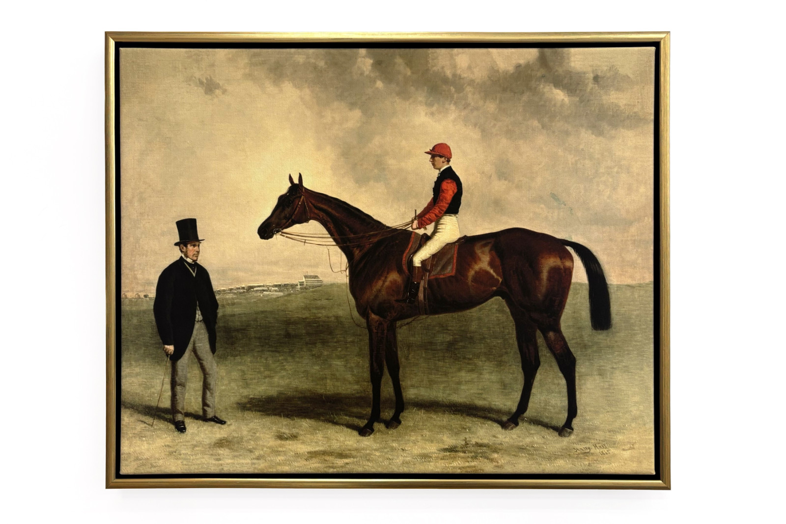 Gladiaatti Harry Grimshawin kanssa ja hänen omistajansa, kreivi Frederic de Lagrange, 1865 - Harry Hall