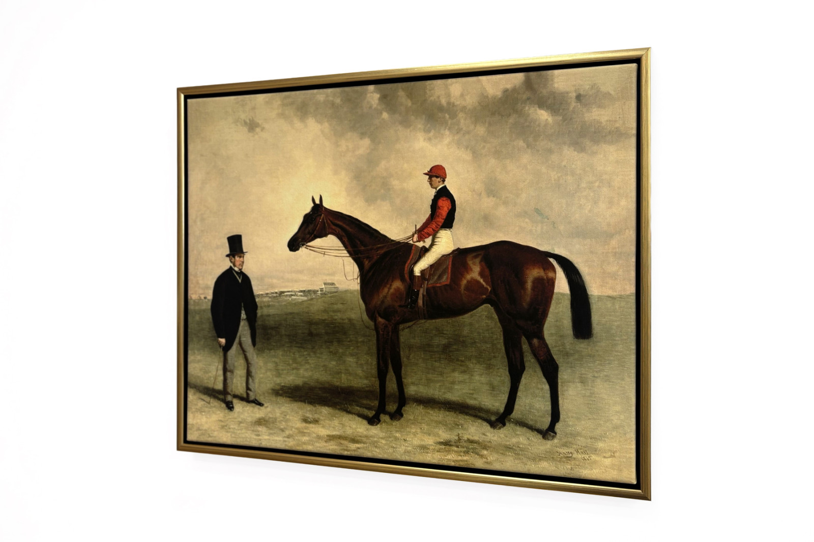 Gladiaatti Harry Grimshawin kanssa ja hänen omistajansa, kreivi Frederic de Lagrange, 1865 - Harry Hall