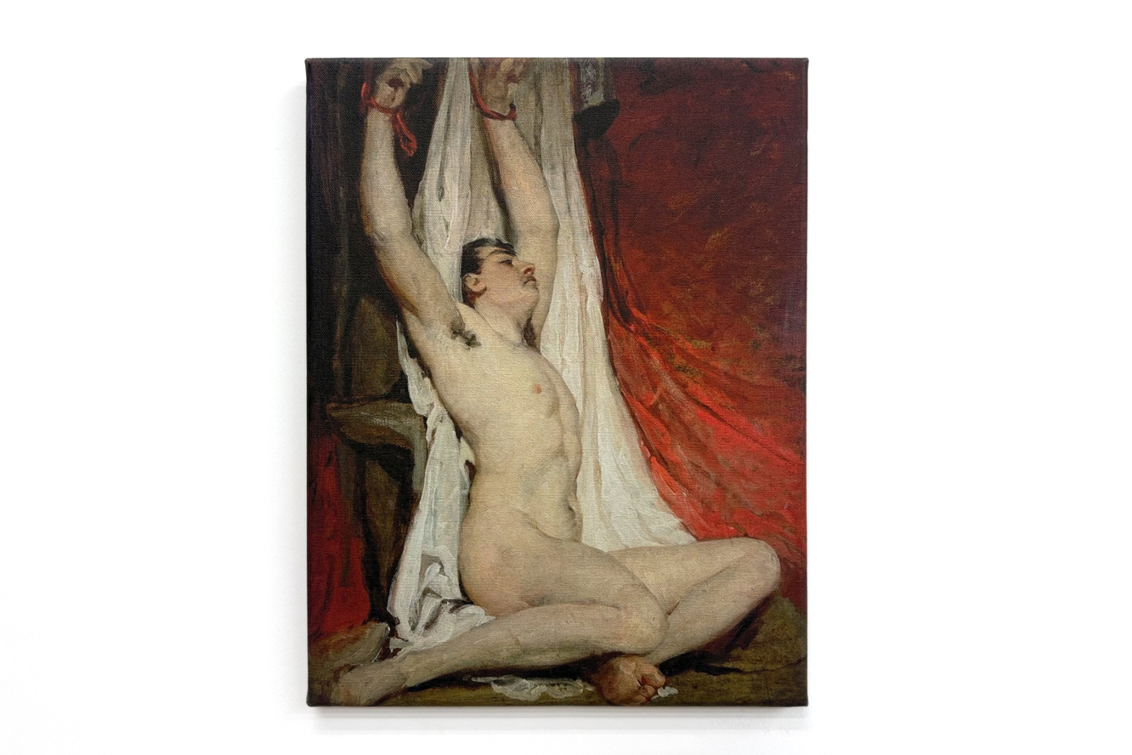 Miesakt, kädet ylös ojennettuina - William Etty