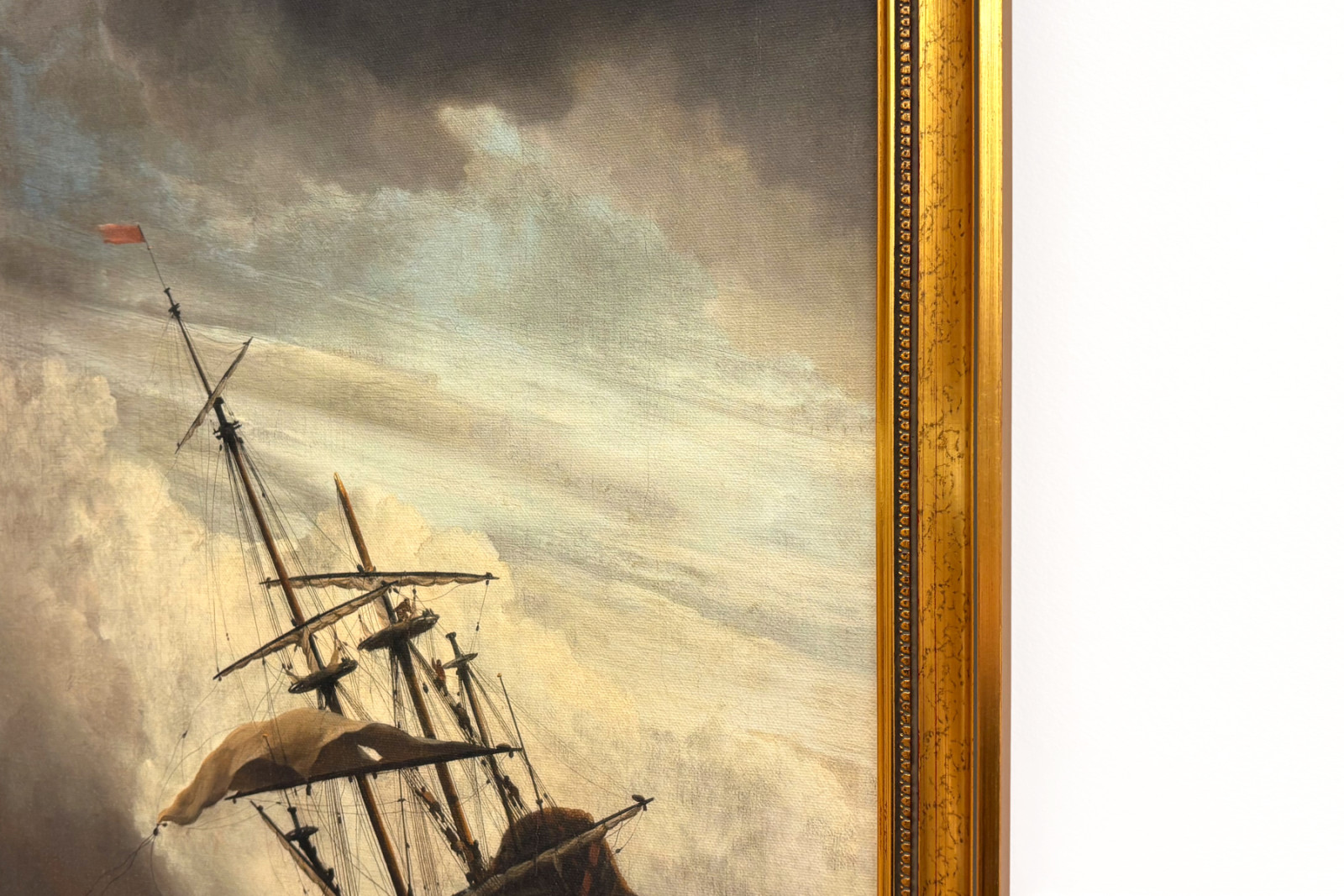Aavalla merellä tuulenpuuskaan joutunut laiva, joka tunnetaan nimellä "Tuulenpuuska" - Willem van de Velde (II)