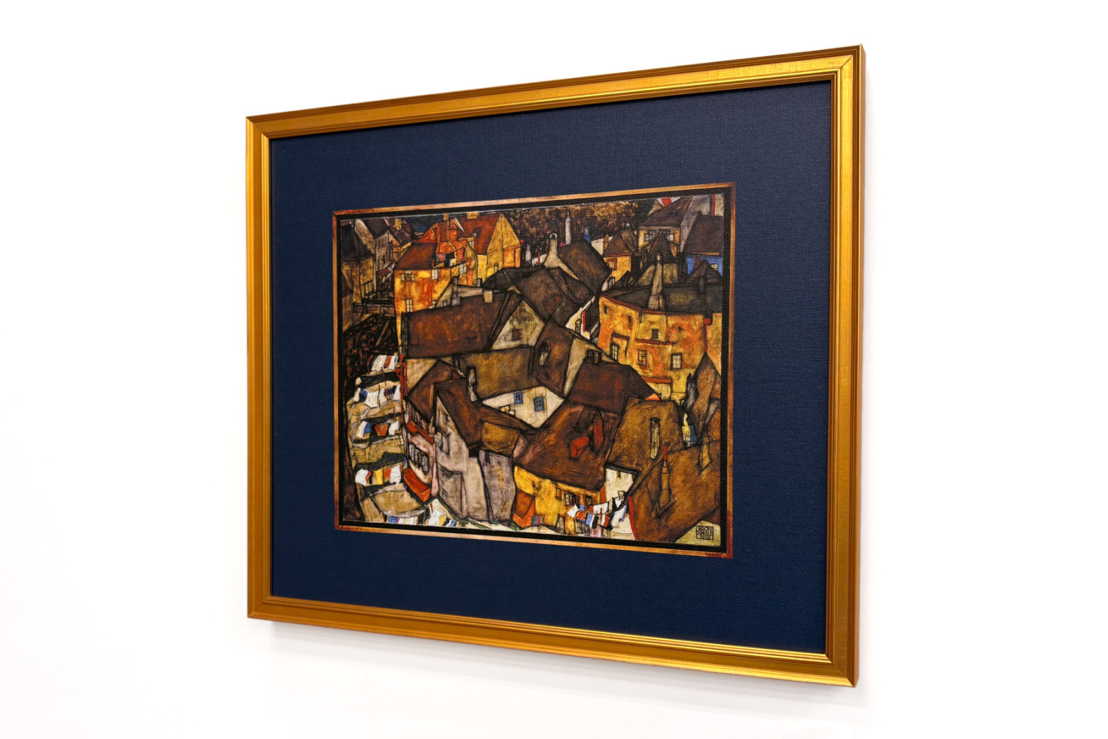 Talojen puolikuu, Krumau (nykyinen Český Krumlov, Tšekkoslovakia) (Pieni kaupunki V) - Egon Schiele