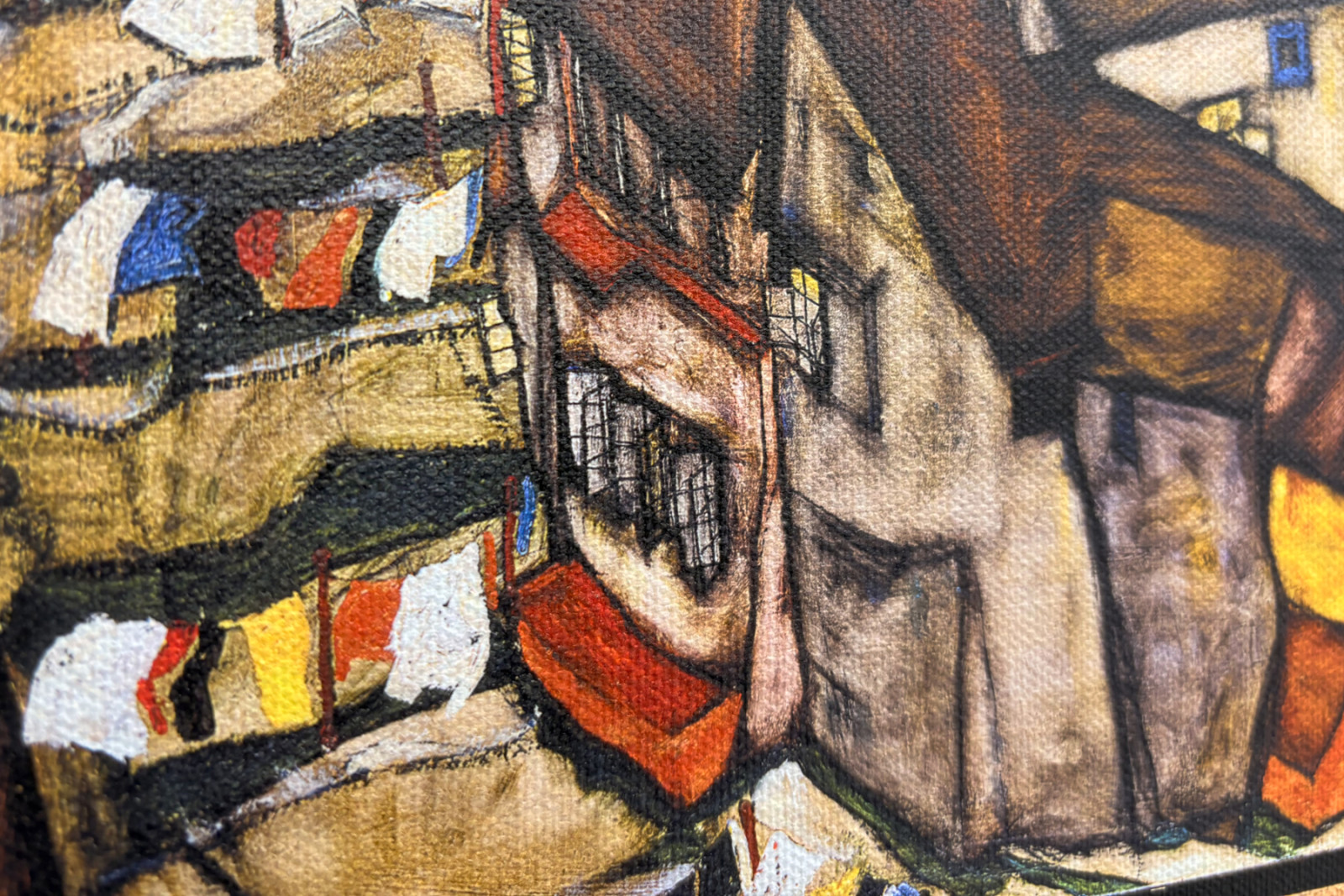 Talojen puolikuu, Krumau (nykyinen Český Krumlov, Tšekkoslovakia) (Pieni kaupunki V) - Egon Schiele