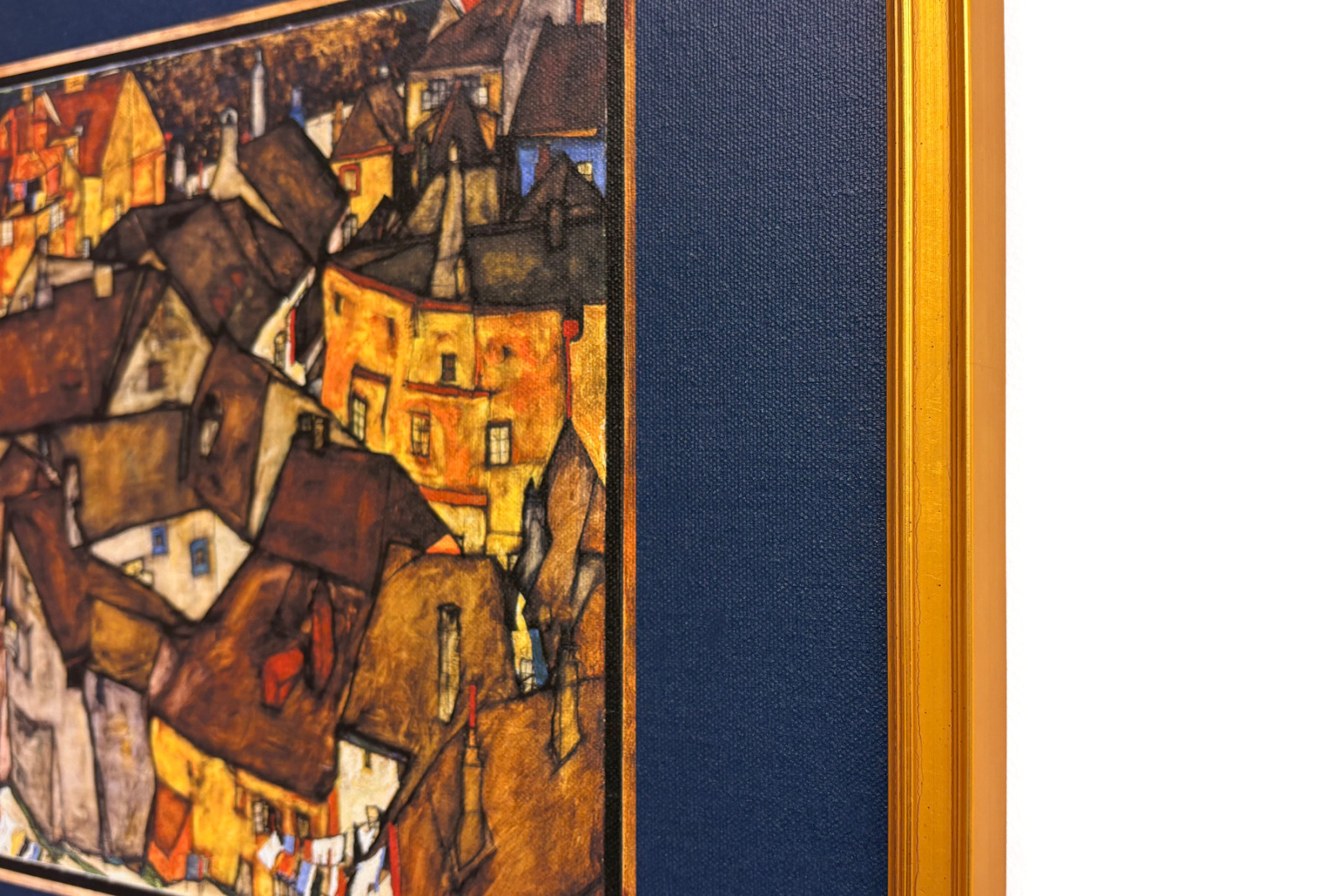 Talojen puolikuu, Krumau (nykyinen Český Krumlov, Tšekkoslovakia) (Pieni kaupunki V) - Egon Schiele