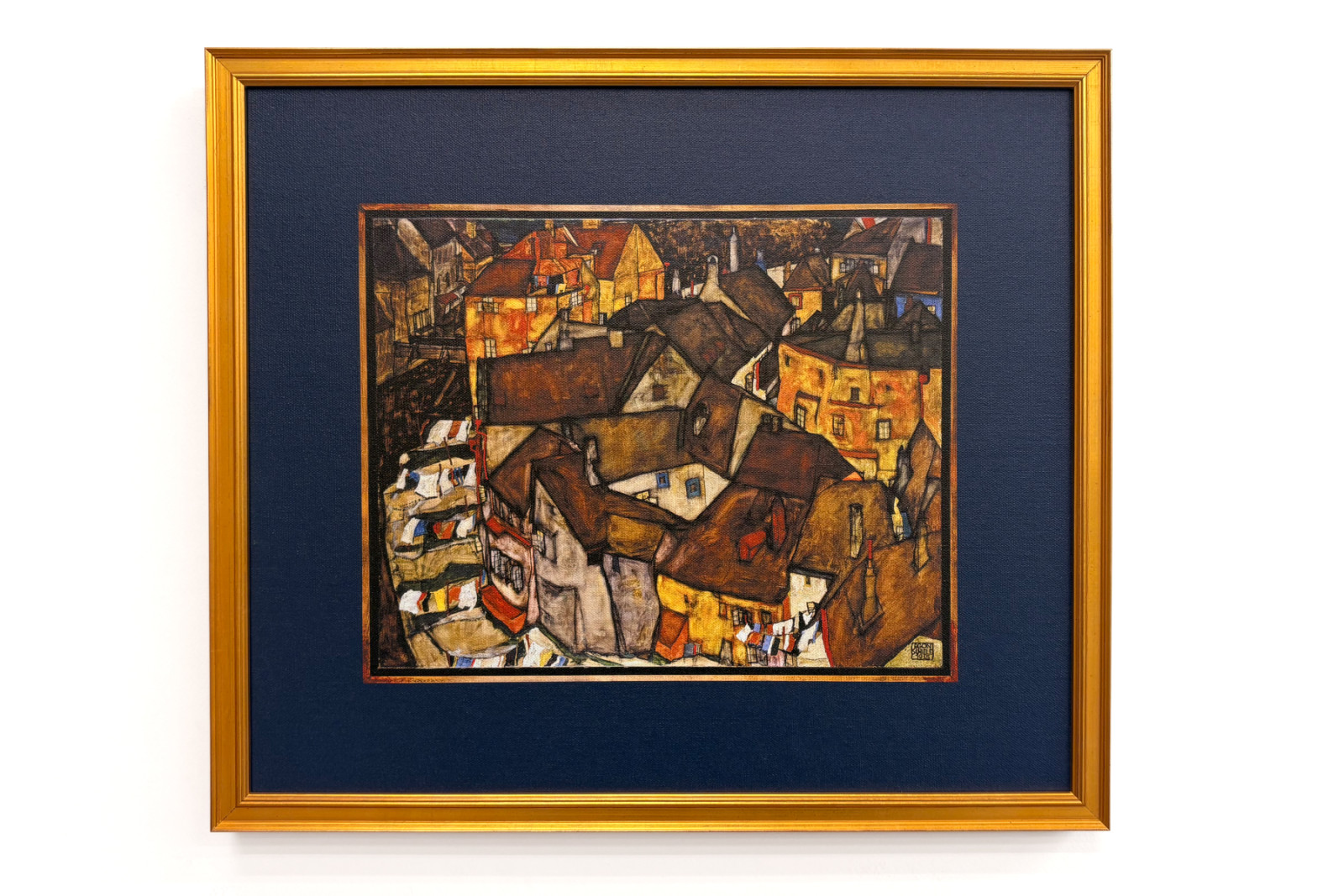 Talojen puolikuu, Krumau (nykyinen Český Krumlov, Tšekkoslovakia) (Pieni kaupunki V) - Egon Schiele