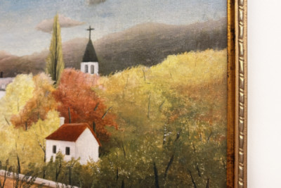 Maisema talonpojan kanssa