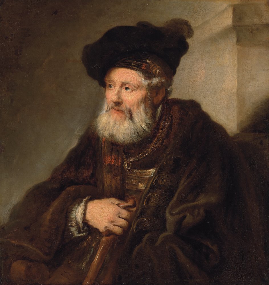 Muotokuva parrakas mies (öljy kankaalle) tekijältä (follower of) Rembrandt Harmensz. van Rijn