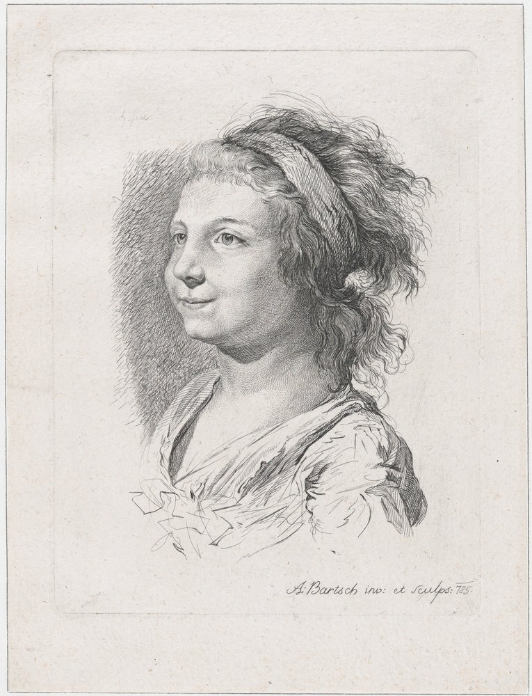 Maria Anna Schaubachin muotokuva, 1785. tekijältä Adam von Bartsch