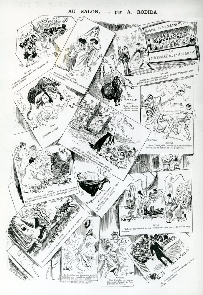 Salonissa, "La Caricature", nro 283, 30. toukokuuta 1885 tekijältä Albert Robida