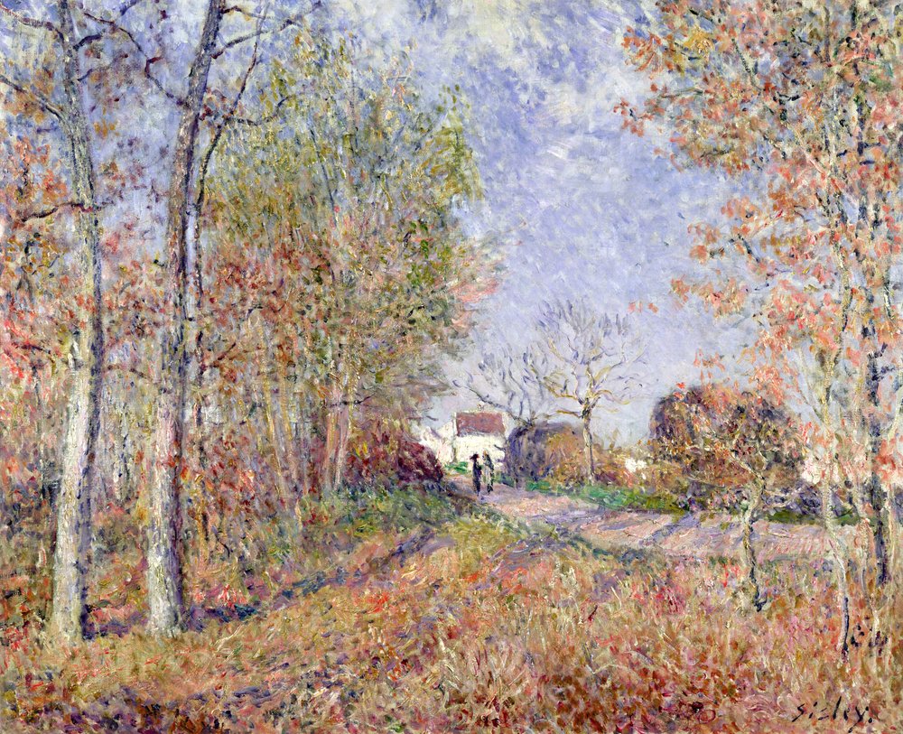 Metsän kulma Sablonsissa, 1883 tekijältä Alfred Sisley