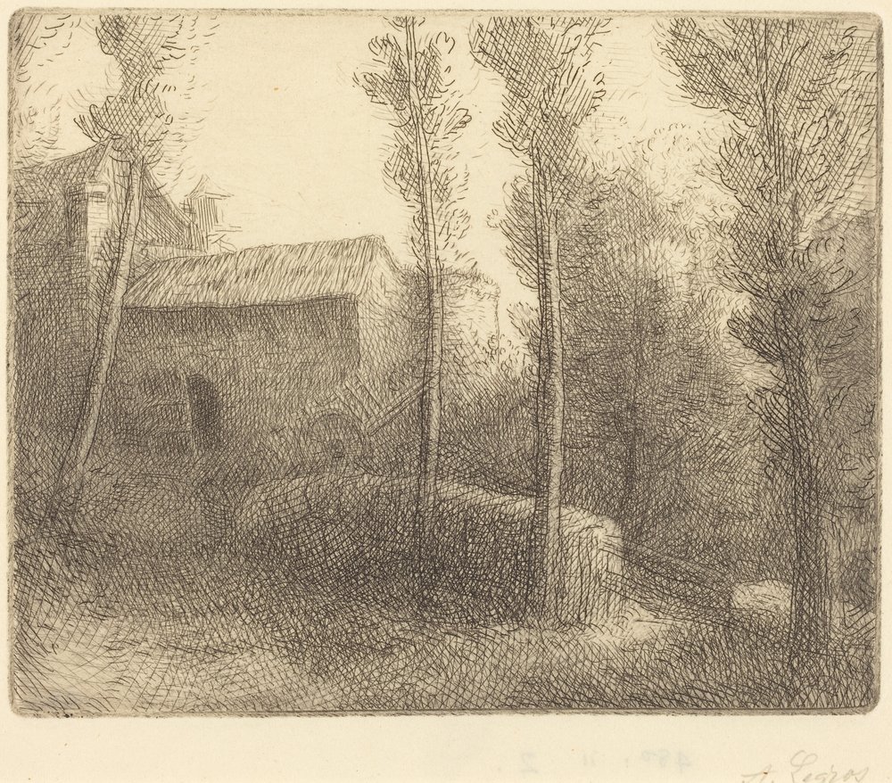 Silta tehtaalla (Le pont du moulin) tekijältä Alphonse Legros