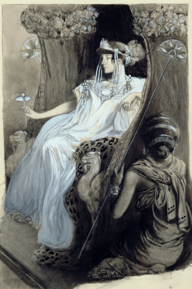 Piirros Pierre Louÿsin teokseen "Afrodite", 1896 tekijältä Antoine Calbet