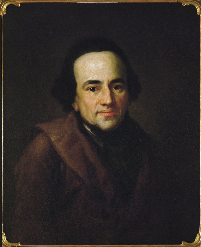Moses Mendelssohn, saksalainen filosofi (öljy kankaalle). tekijältä Anton Graff