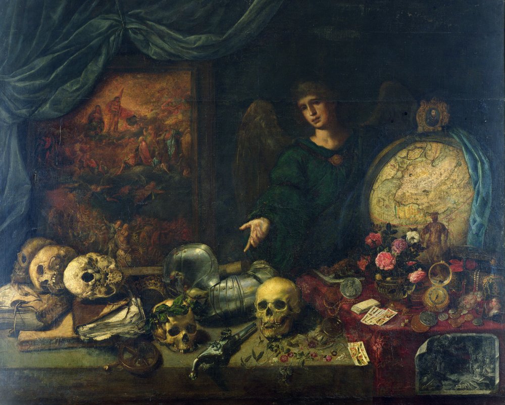 Turhamaisuuden allegoria, 1650-60 tekijältä Antonio Pereda y Salgado