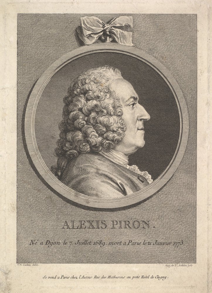Alexis Pironin muotokuva, 1776. tekijältä Augustin de Saint-Aubin