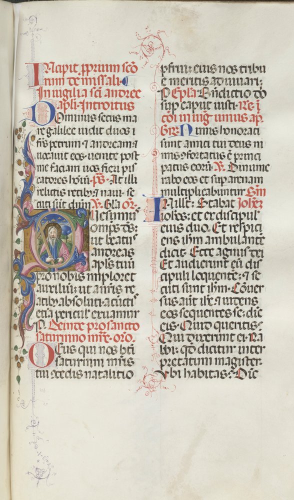 Missale: Fol. 259: Pyhä Andreas, 1469 tekijältä Bartolomeo Caporali