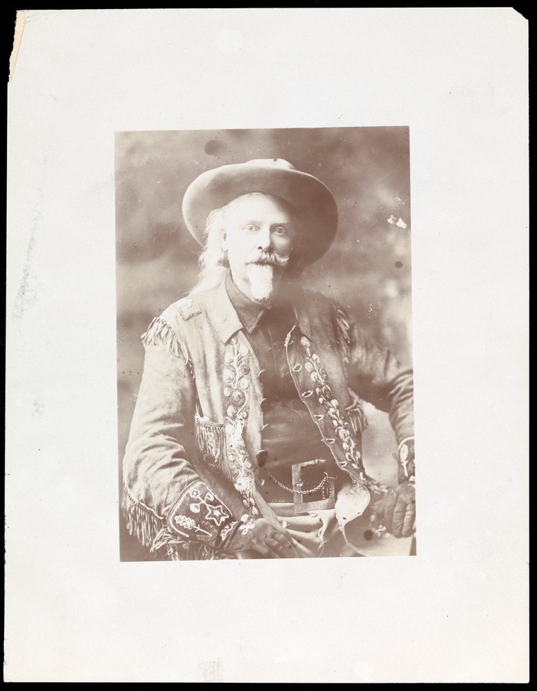 Buffalo Bill, n. 1910 (hopeagelatiiniprintti) tekijältä Byron Company