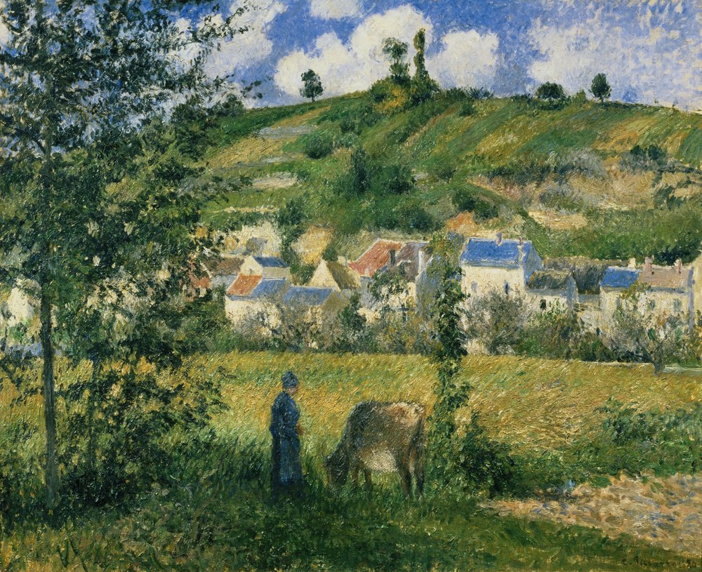 Maisema Chaponvalissa, 1880 tekijältä Camille Jacob Pissarro