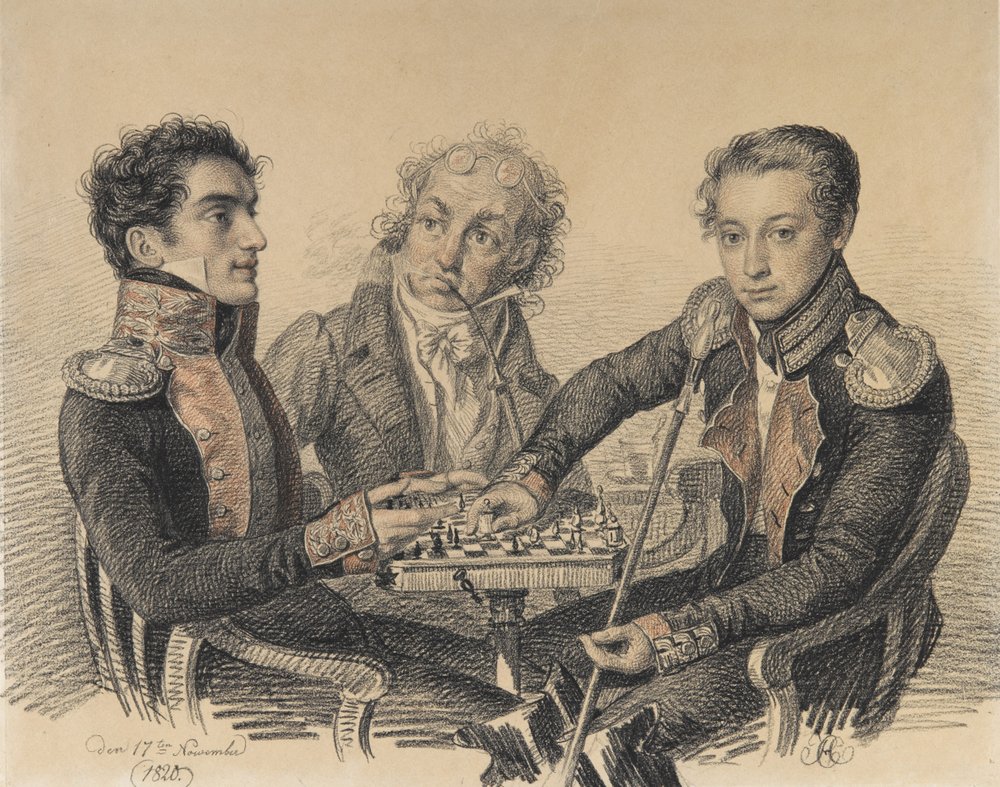 Kreivi Zakhar Semjonovitš Herheulidze 1797-1856, paroni Aleksei Ivanovitš Tšerkasov 1799-1855. tekijältä Carl von Hampeln