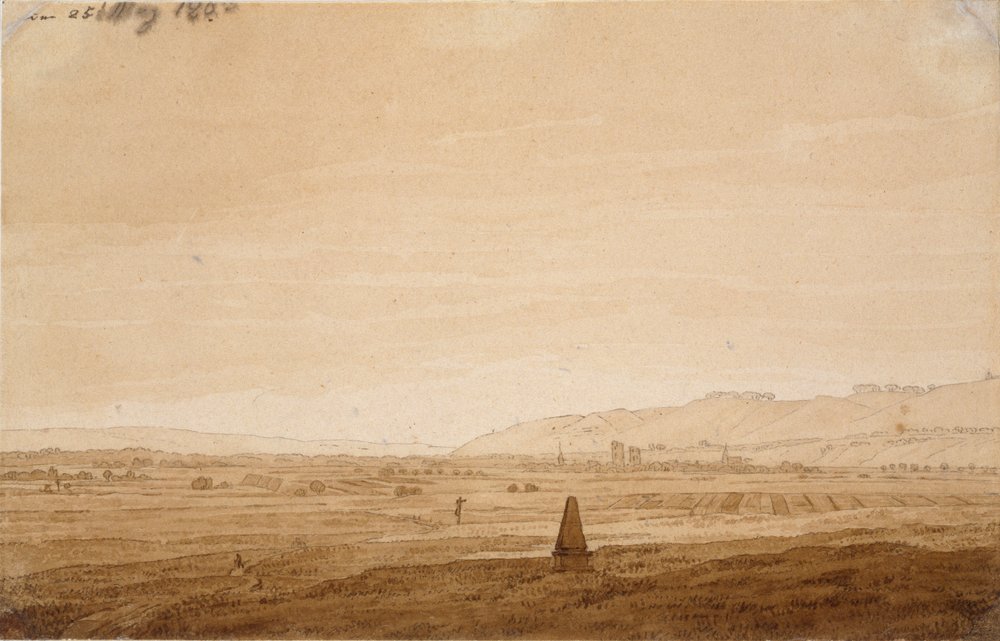 Maisema obeliskillä, 1803 tekijältä Caspar David Friedrich