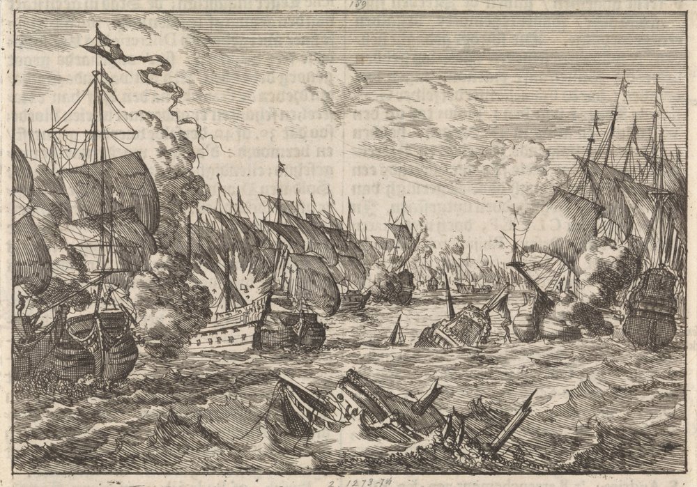 Solebayn taistelu, 1672 tekijältä Caspar Luyken
