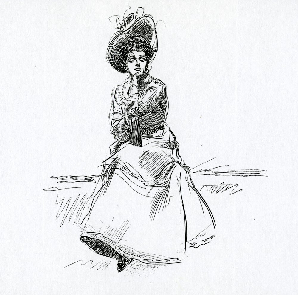 Gibson-tyttö, n. 1902 tekijältä Charles Dana Gibson