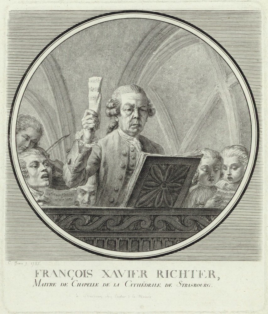 Säveltäjä Franz Xaver Richterin muotokuva 1709-1789, 1785. tekijältä Christophe Guerin