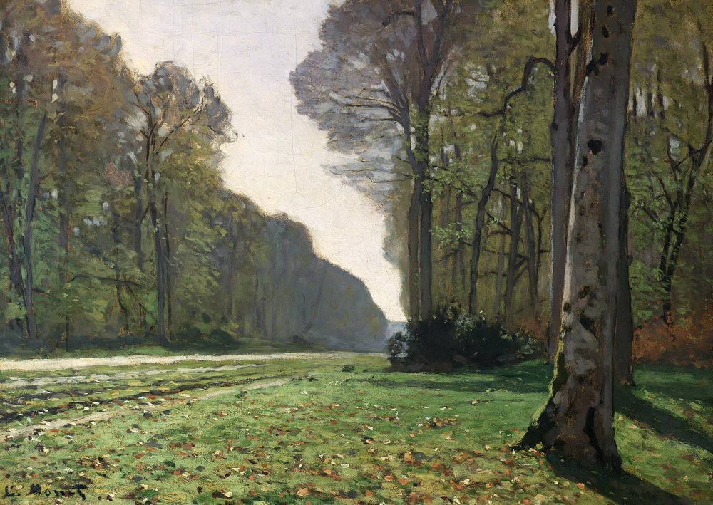 Tie Bas-Bréauhun, Fontainebleau (Le Pavé de Chailly), noin 1865 tekijältä Claude Monet