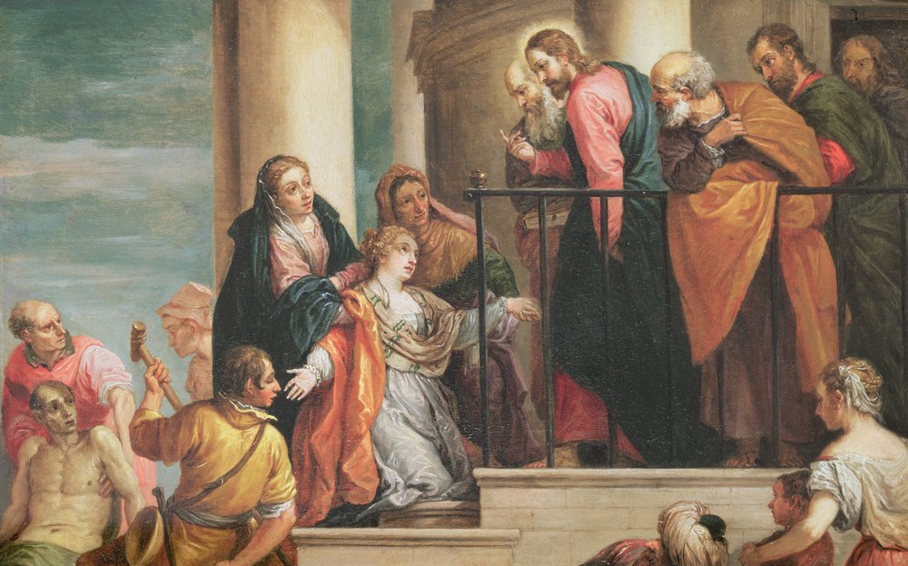 Nainin lesken pojan kasvattaminen, 1651-56, kopio Veronesen maalauksesta (paneeli) tekijältä David Teniers the Younger