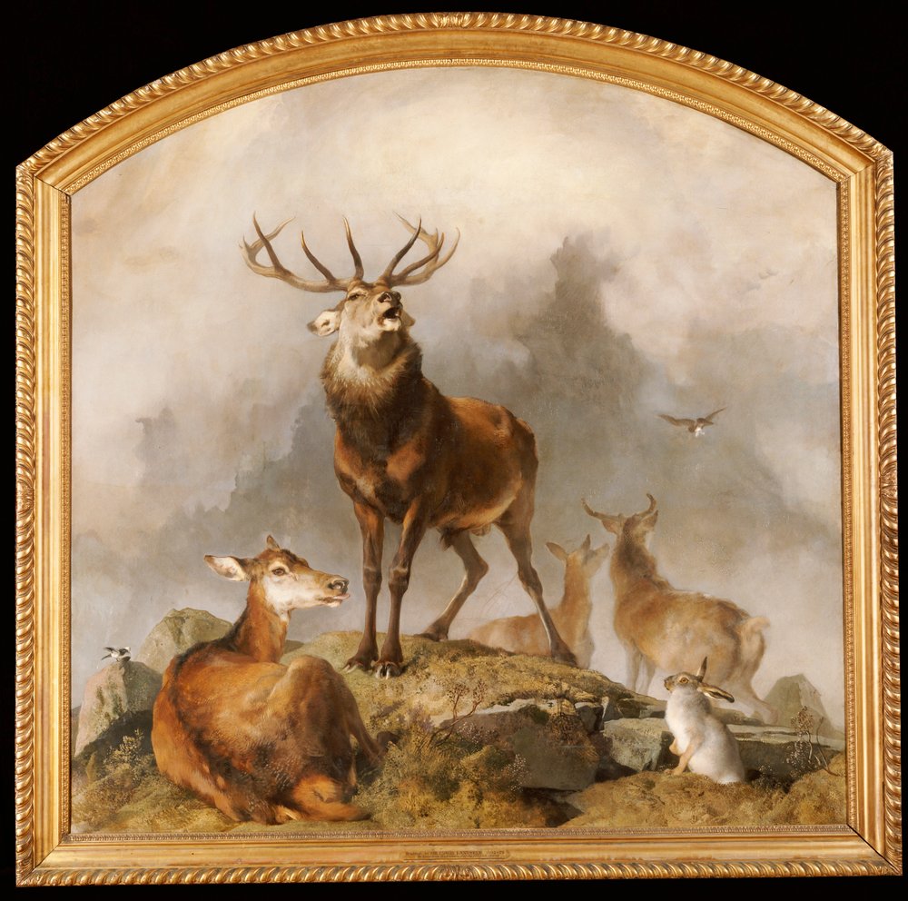 Kohtaus Braemarissa - Highland Deer tekijältä Edwin Landseer