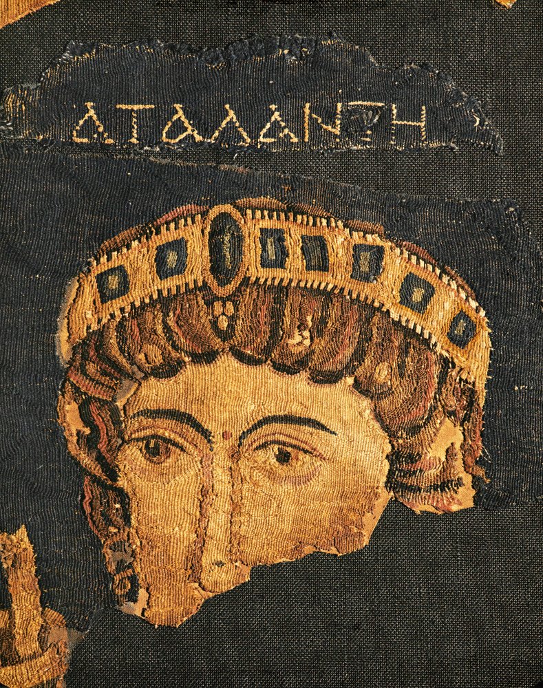Atalantan pää, yksityiskohta (kuvakudos) tekijältä Egyptian Egyptian