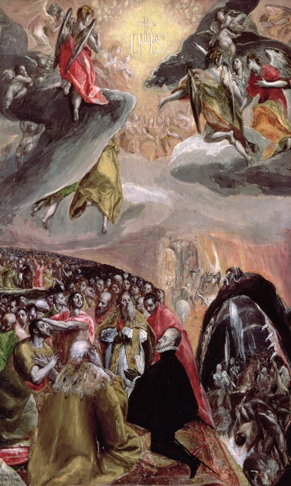 Jeesuksen nimen palvonta, noin 1578 (öljy ja tempera puulle). tekijältä El Greco