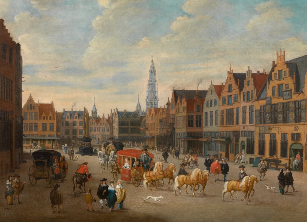 Meir Antwerpenissä (öljy kankaalle) tekijältä Erasmus de Bie