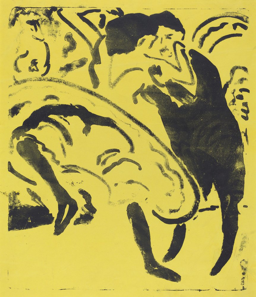Parella ballant, 1909. finlandès tekijältä Ernst Ludwig Kirchner
