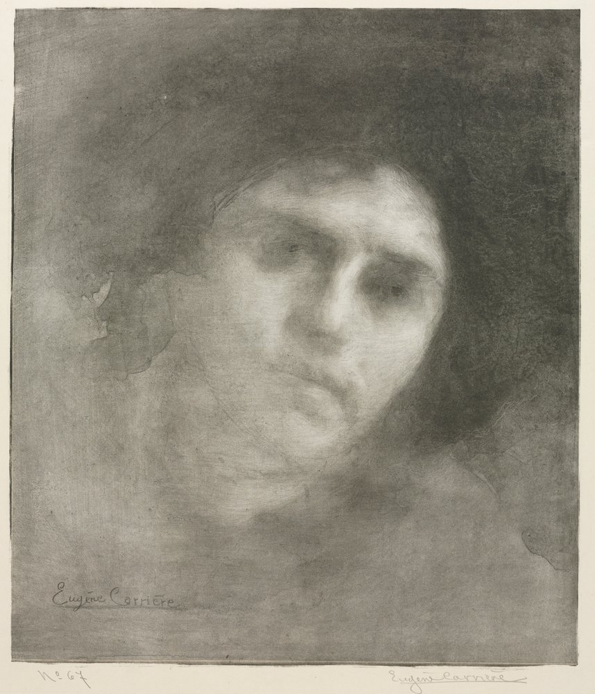 Madame Eugène Carrière iso lautanen, 1893. tekijältä Eugène Carrière