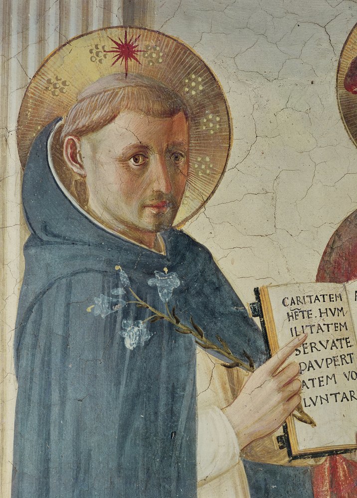 Madonna delle Ombre, yksityiskohta St. Dominicista, 1450 tekijältä Fra Angelico