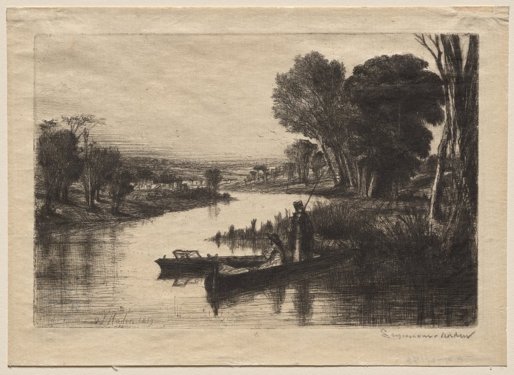 Thames Fishermen (ensimmäinen lautanen) tekijältä Francis Seymour Haden
