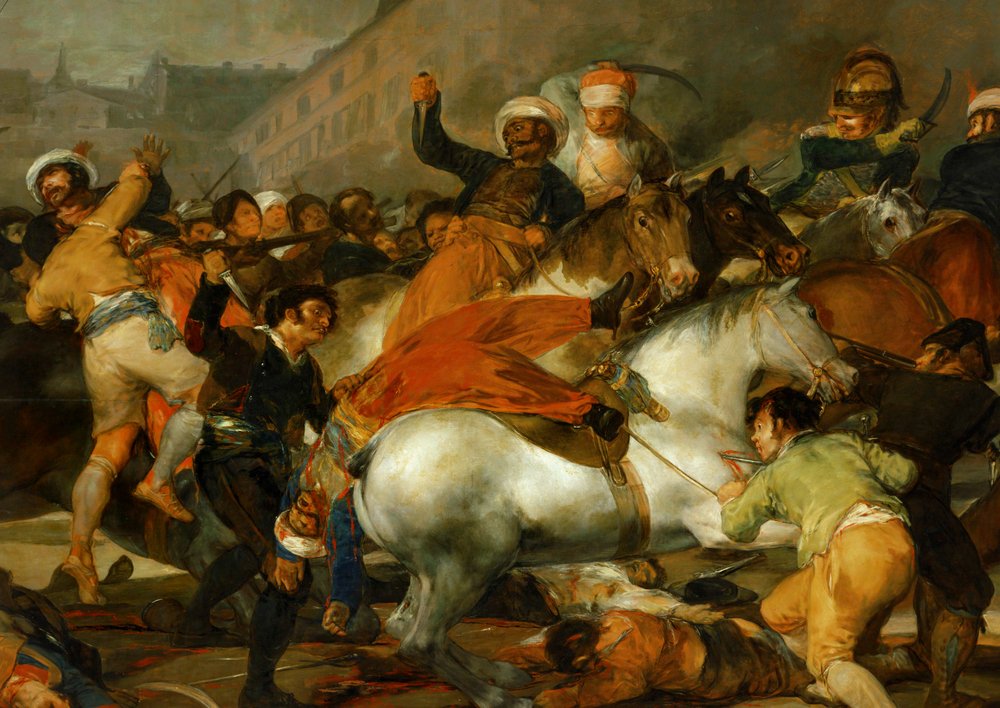 Toukokuun toinen päivä 1808 Madridissa: ... (maalaus kankaalle) tekijältä Francisco Jose de Goya y Lucientes