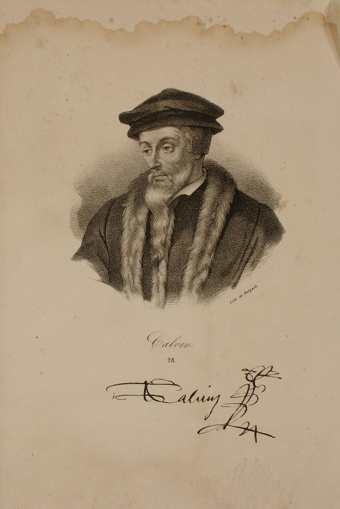 John Calvinin (1509-64) muotokuva tekijältä Francois Seraphin Delpech