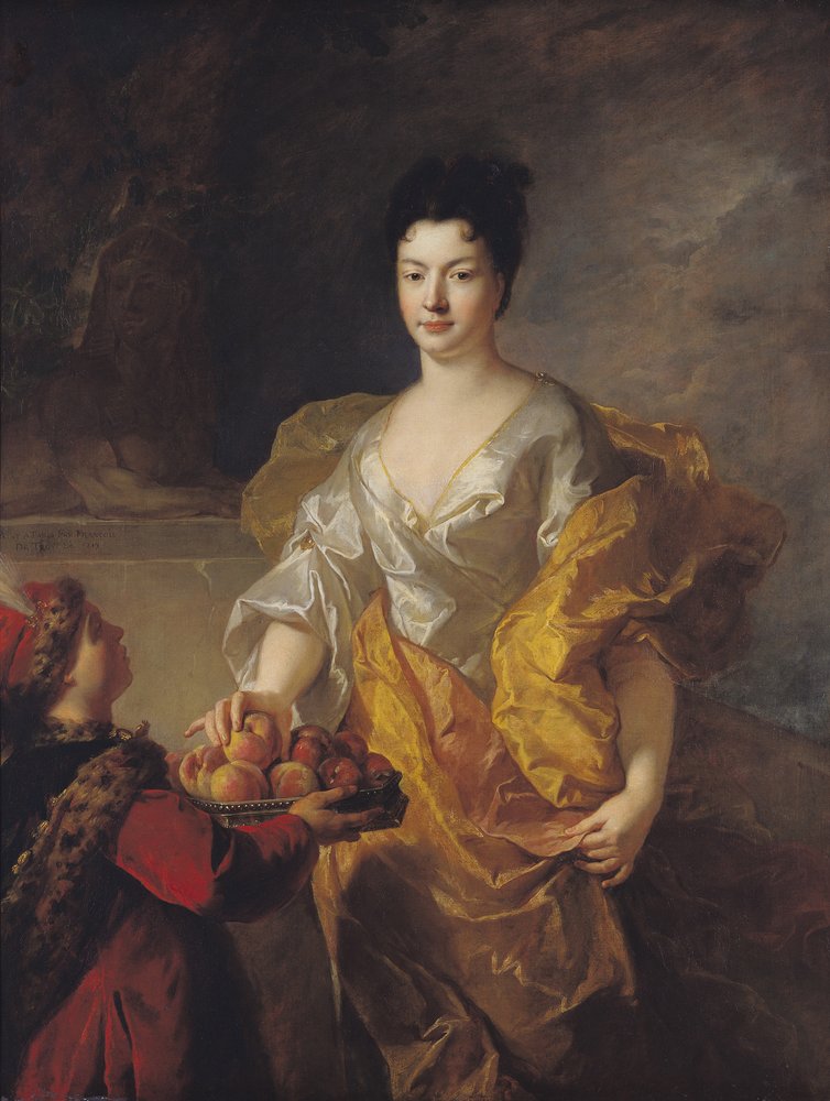 Anne-Marie de Bosmelet, La Forcen herttuatar, 1714 tekijältä Jean-François de Troy