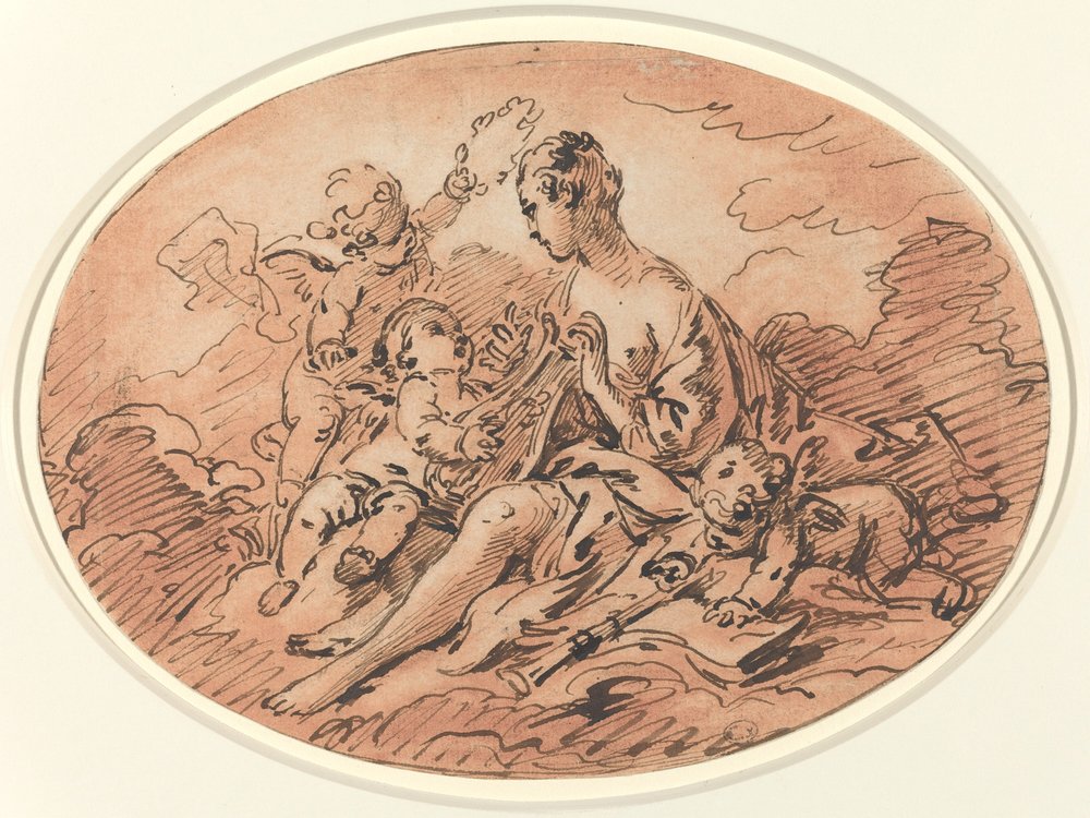 Musiikin allegoria tekijältä François Boucher