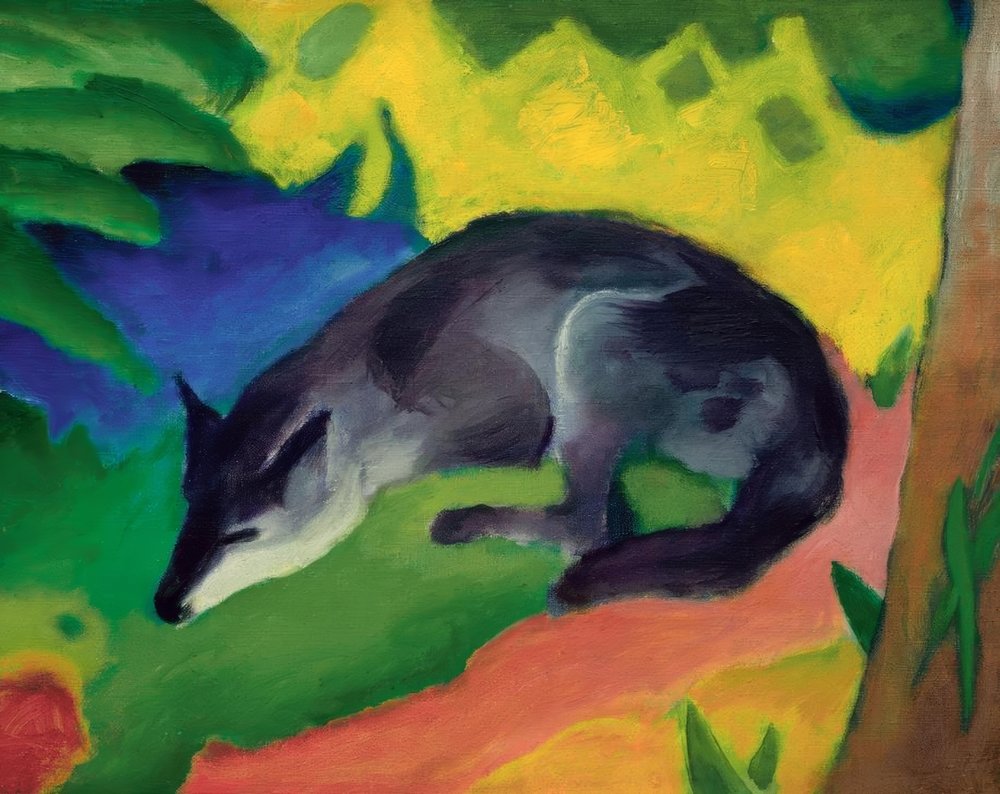 Kettu (sinimusta kettu) tekijältä Franz Marc