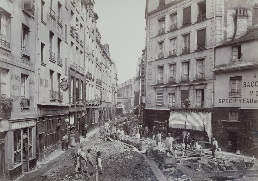 Viemäröintitehdas Rue de la Bucheriella Pariisissa, 1889 tekijältä French Photographer
