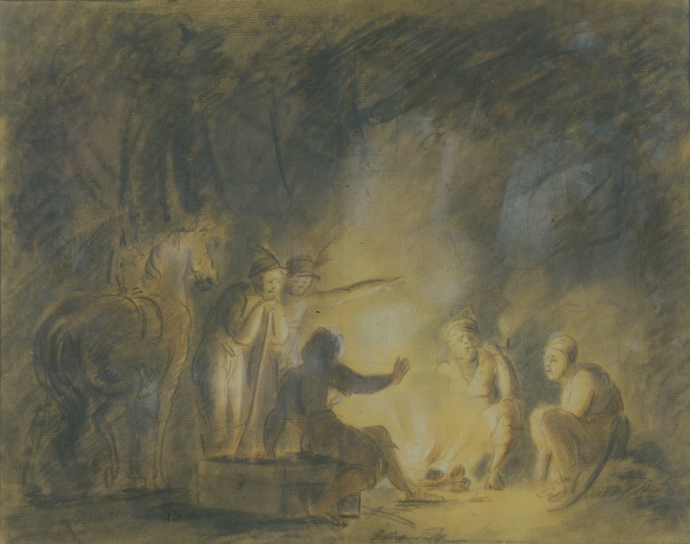 aNuotiolla, 1806 tekijältä Fyodor Petrovich Tolstoy