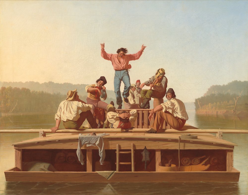 Hauskat asuntolaivamiehet tekijältä George Caleb Bingham