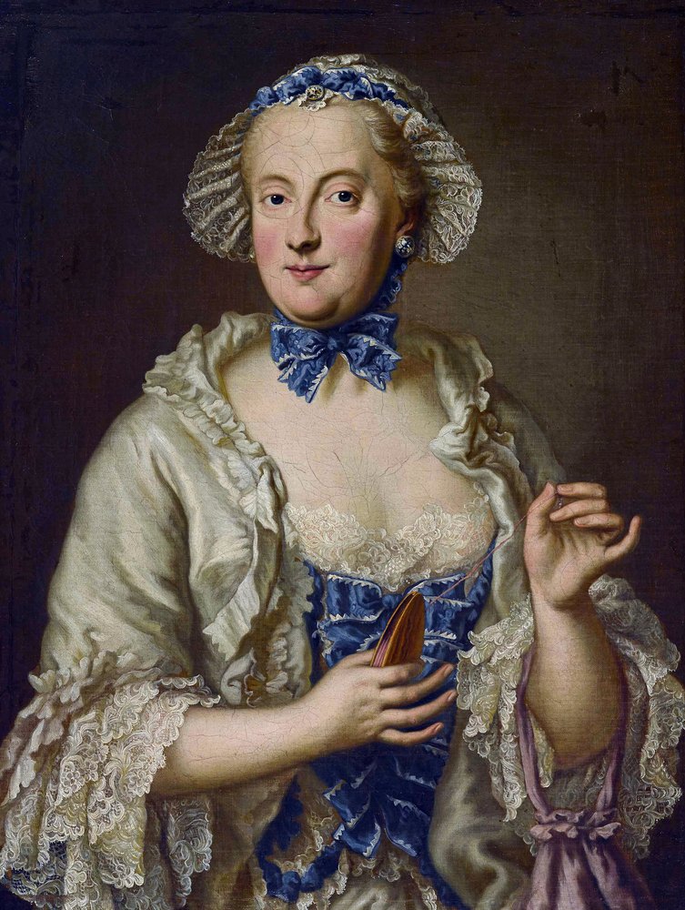 Marie-Anne de Saxe - (Marie Anne de Saxe) - Maria Anna Sophia Saksi, Baijerin valtuusto (1728-1797) kelalla - George Desmarees (1697-1776). Öljy kankaalle Mitat : 82x61,5 cm Yksityiskokoelma tekijältä Georges Desmarées