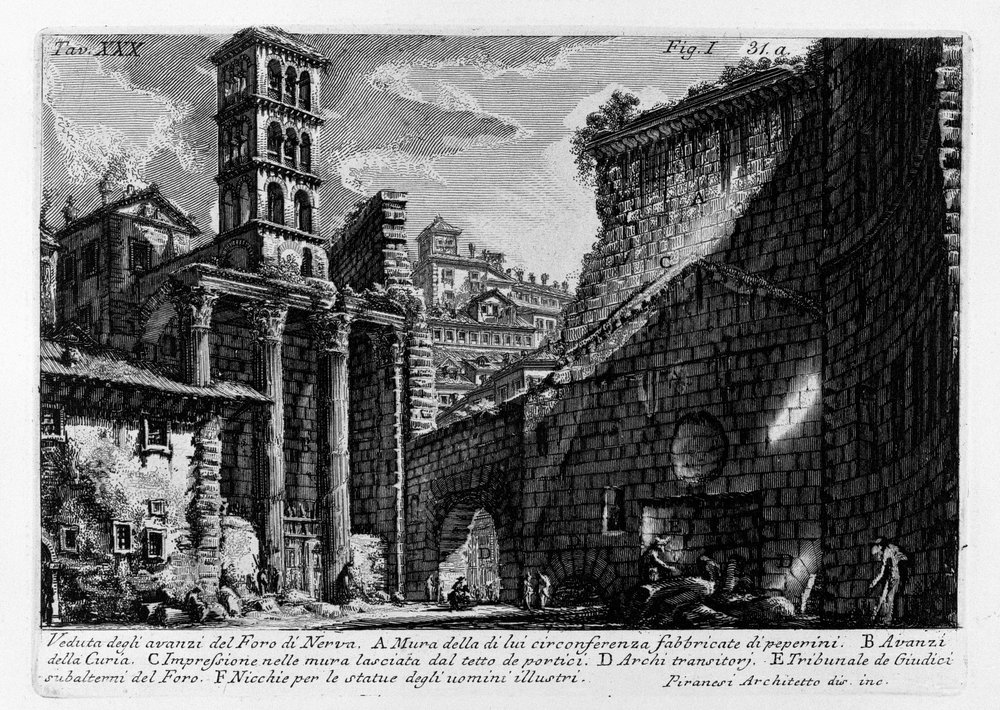 Forum Nervae tekijältä Giovanni-Battista Piranesi