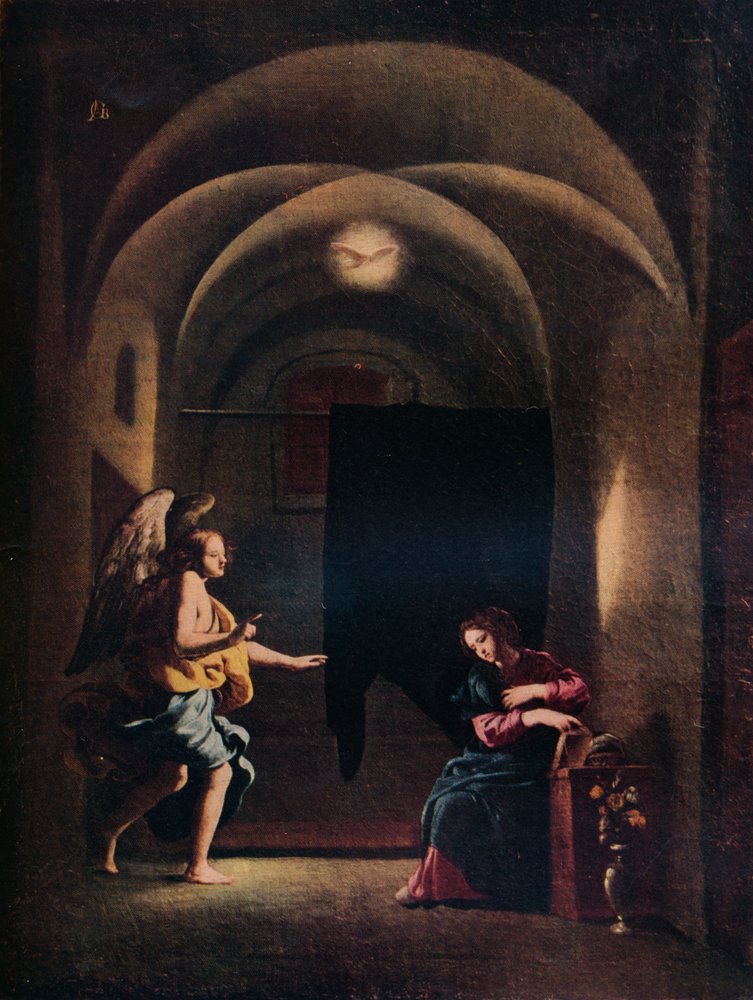 The Annunciation, c1625-1630 1931 tekijältä Giovanni-Battista Caracciolo