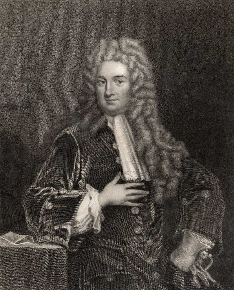 John Radcliffe, kaiverrettu H. Cook, "The National Portrait Gallery, Volume I", julkaistu noin 1820 tekijältä Godfrey Kneller
