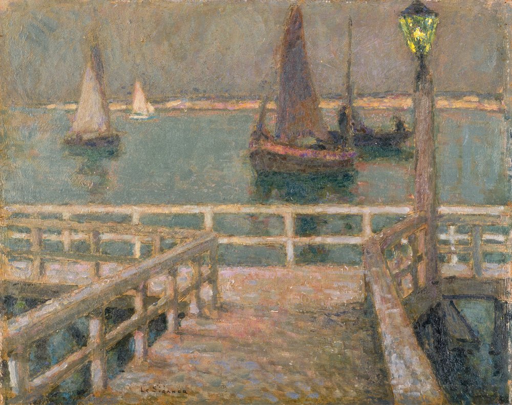 Laituri (öljy) tekijältä Henri Eugene Augustin Le Sidaner