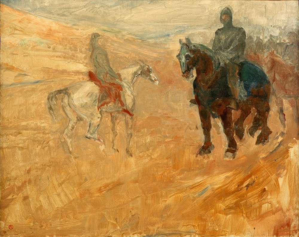 Deux Chevaliers en armure tekijältä Henri de Toulouse-Lautrec